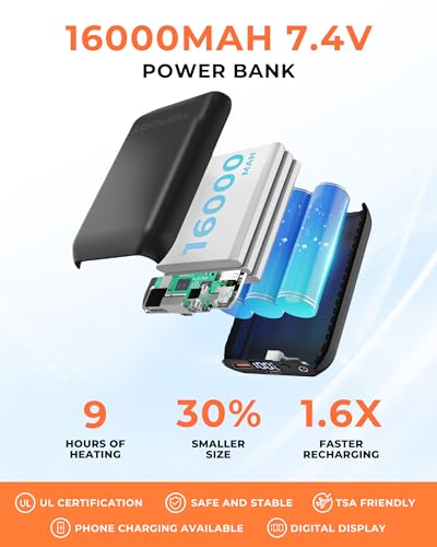 Topdot Cozy Black Heated Jacket for Women – Embrace the Warmth with 16000mAh Battery and 10 Heating Zones - Image 4