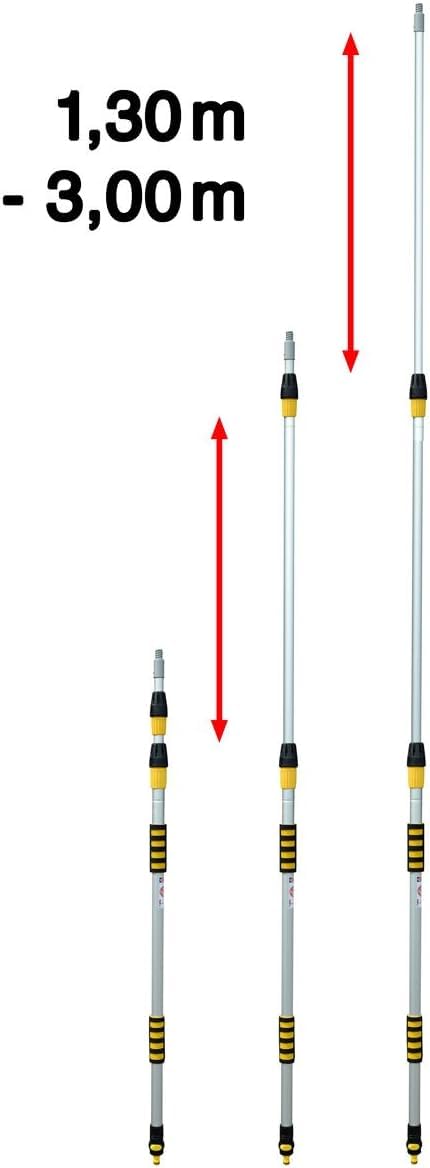 Yachticon Juego de Cepillo de limpieza para coche y yate de la vela con mango telescopico