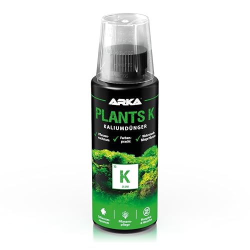 ARKA Plants K - 118 ml - Hochwertiger Kaliumdünger für prächtigen Pflanzenwuchs in Süßwasseraquarien, frei von Nitrat & Phosphat, fördert gesunde Vegetation.