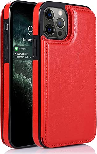 Étui portefeuille iPhone 14 Pro Max fin antichoc avec support de carte arrière