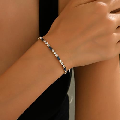 Tennis Bracelet for Women 18K Gold Plated Cubic Zirconia Bracelet Dainty Diamond Adjustable Bracelet Trendy Jewelry Gift2