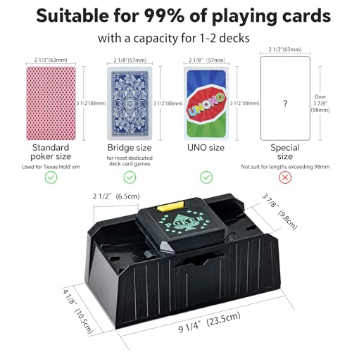 Hjcmikee 1-2 Decks Automatic Card Shuffler With Optical Sensors thumb #1