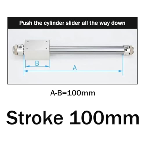 Vérin pneumatique sans tige pour espace réduit course 100mm RMS - 3