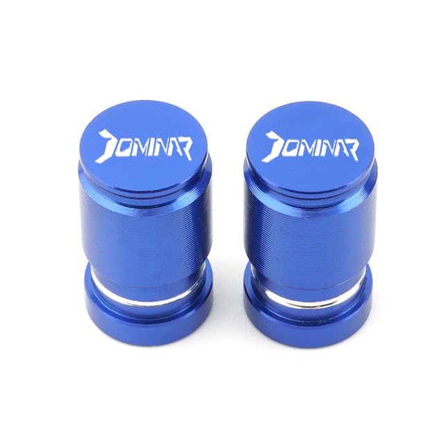 AUTO-PRO - For Bajaj Dominar 400 Touring 200 250 Moto Tire Valve Р|uɡs Caps Covers 2023 2022 2021 CNC Aluminum Motorcycle Parts Accessories (Blue Dominar)