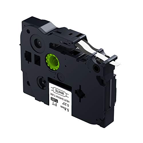 1 tubo termorretráctil IDIK HSe-211 para Brother HS2-211, cintas de etiquetas negras sobre blancas de 5,8 mm, compatibles con impresora de etiquetas Brother P-Touch