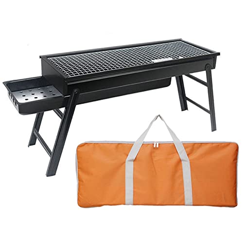 Barbecue a carbonella, pieghevole, portatile, braciere for cucinare all'aperto, campeggio, escursioni, picnic, adatto for 3-6 persone con borsa portaoggetti.
