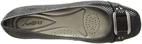 Trotters Women's Sizzle Signature Ballet Flat, Black Snake, 6.0 N US | Image 4