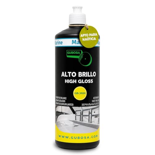 Pulimento nautico alto brillo abrillantador gelcoat eliminador micro rayas restaurador pintura barco acabado espejo superficies marinas kit botella 1L + pad 180mm | GUBOSA