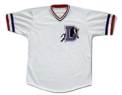 borizcustoms Crash Davis Durham Baseball Jersey Stitch Sewn New, White, Size 46