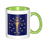XZDZWK Klassische Tasse mit indischer Flagge, stilvoll, langlebig und grün, lichtbeständig, geeignet für Zuhause, Büro und Restaurant