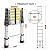 12.5FT Telescoping Ladder, Aluminum extendable Ladder, Retractable Extension Ladder for Home and Outdoor Work, Load Capacity 330 pounds