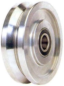 6" x 1-13/16" (MVG4060-5/8) Mighty V-Groove Steel Wheel, 6000 lb Capacity 5/8 Bore