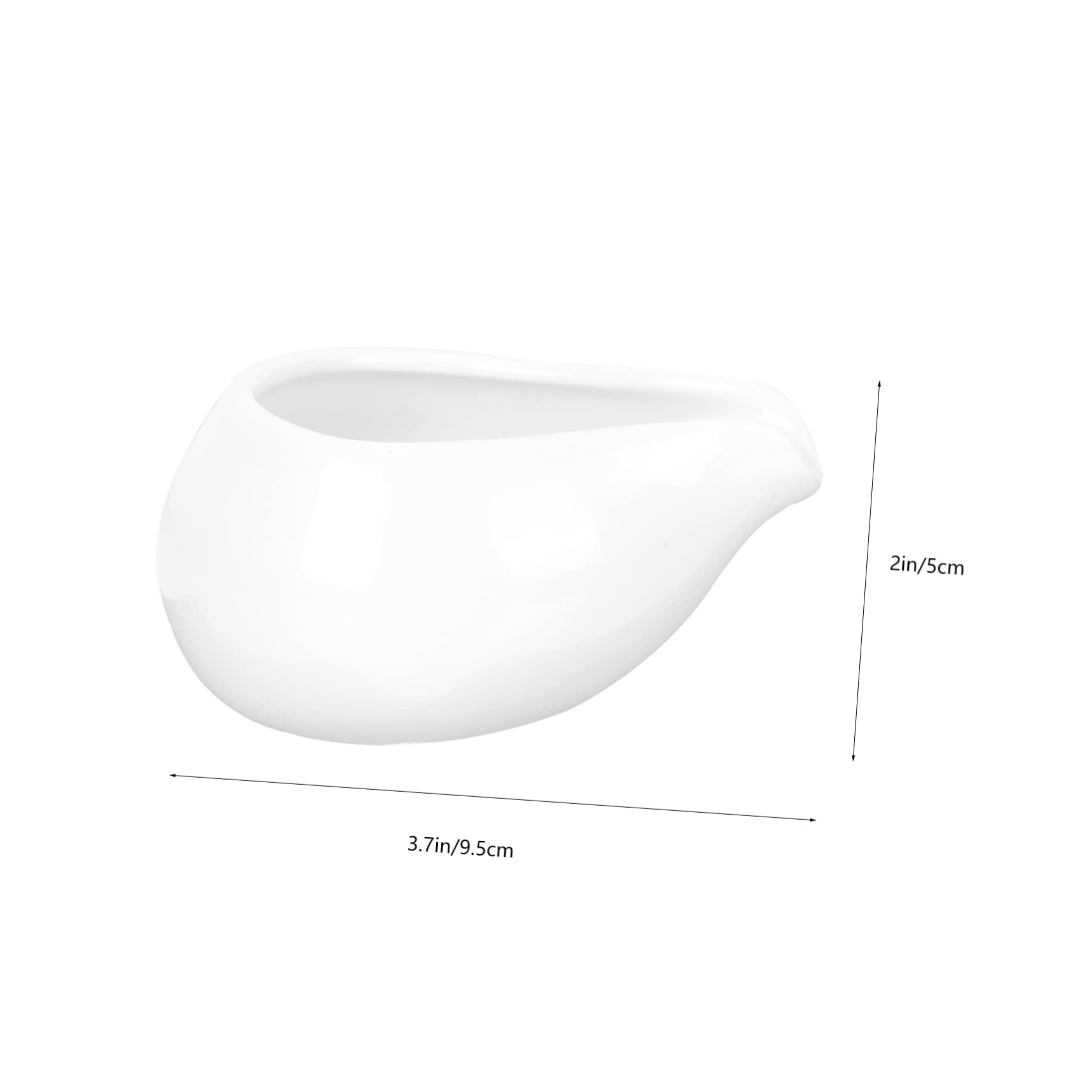 Unomor 2pcs Milk Gu Sauce Bucket Gravy Jug Creamer Mini Syrup Coffee Server Commercial Coffee Pot Mini Saucier Espresso Cups Kitchen Gadget Dipping Sauce Cup Milk Jugs Bowl Ceramics White