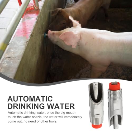 Bebedero automático para cerdos de acero inoxidable anti-salpicaduras 6