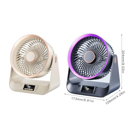 Ventilador de portátil recargable de 10000mAh con 5 velocidades 4