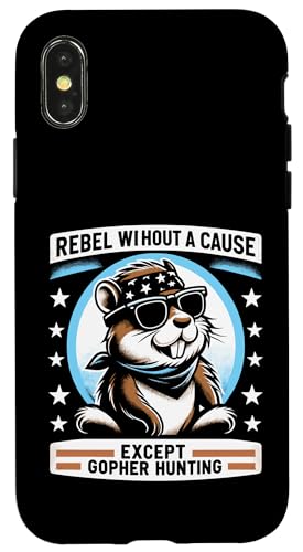 Rebel Without A Cause Except Gopher Hunting Fun �X�}�z�P�[�X iPhone X/XS �p