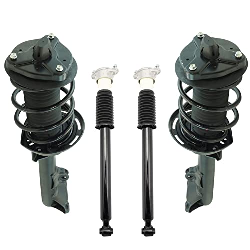 Image of TRQ Front and Rear Complete Strut Assembly & Shock Absorber Kit Complete Strut & Coil Spring Assembly Compatible with 2012-2013 Mercedes-Benz C250 2008-2011 C300 2008-2014 C350 Rear Wheel Drive