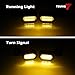 Universal Motorcycle Led Turn Signals Handlebar Marker Lights Front Mini Size Blinkers for Cruiser Turing Motorbike Compatible with Harley Sportster Road King Honda Shadow (3Wire Specific Fit)