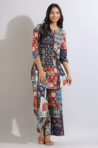 Image of Leriya Fashion Kurta Sets for Woman | Co ord Set for Women Stylish | Kurti Set for Woman | Short Kurti for Women | Kurtis | Ethnic Floral Straight Printed Kurta Set's with Palazzo Pants