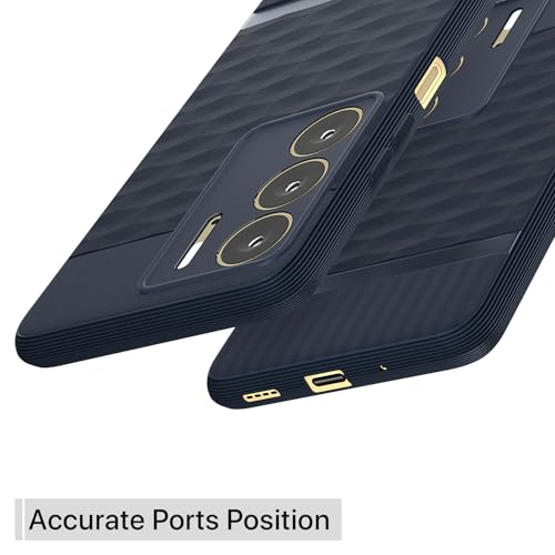 Image of Pikkme Back Cover for Realme C75 Camera Protection 3D Hexa Cube Design Silicone Protective Bumper Case (Blue)