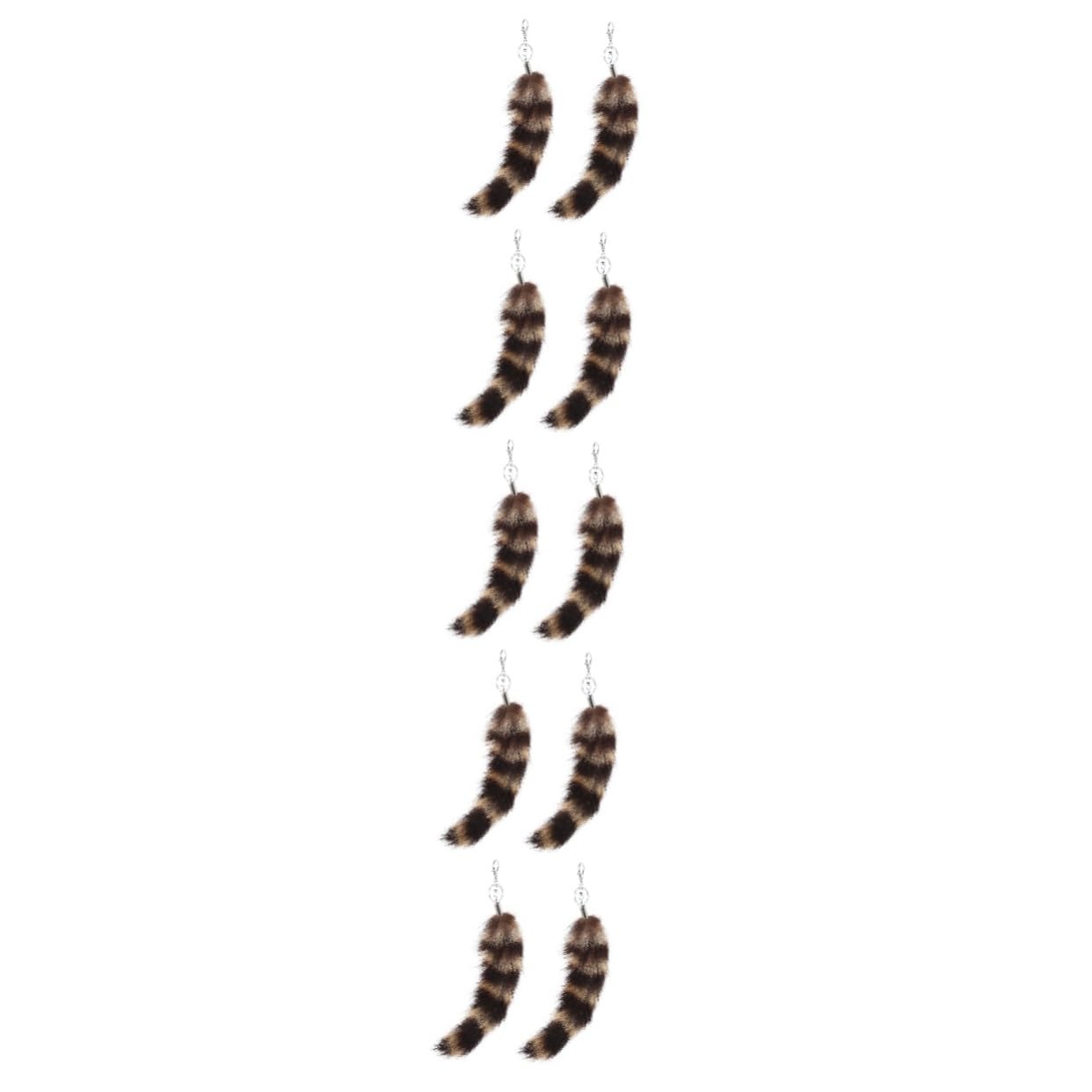 Pendentif queue de laveur américain en peluche pour sac et clés - 8