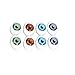 4 Color 8pcs Oval Hollow Back Plastic Eyes For Doll Mask DIY 5mm