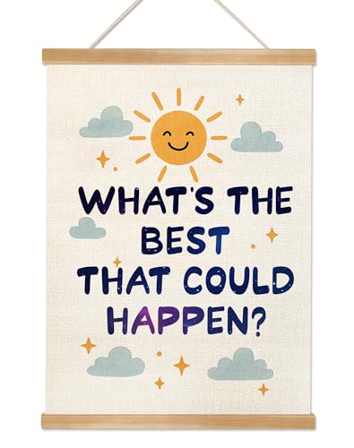HEYJEEPER Inspirational Wall Art Poster-What's The Best That Could Happen