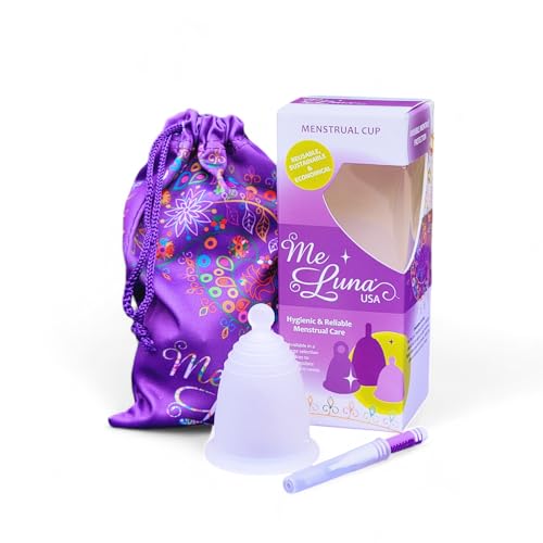 Image of Most Customizable Menstrual Cup with Ball Handle | MeLuna Me Luna | Comfortable Period Cup Reusable Cup | Tampon Pad Alternative for All Body Types | Classic