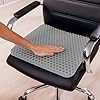 JML Soft Sitter Honeycomb Cushion - Gel Seat Cushion for Support and Flexibility, Home, Office, Gaming and Car Seat Pads - Lightweight, Durable, Breathable for All-Day Comfort and Posture, Grey #2