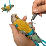 WQY Groceryshop Ultra-Soft Bird Diaper Flight Suit for Small Medium Parrots, Cute Stylish Walking Outfit Anti-Scratch Protective Clothes for Daily Outdoor & Nail Trimming, Ideal Gift for Bird Lovers M