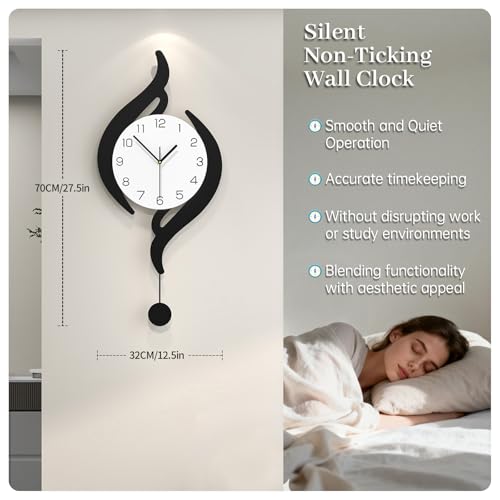 Modern Wall Clocks Battery Operated Large Decorative Wall Clock - Image 4