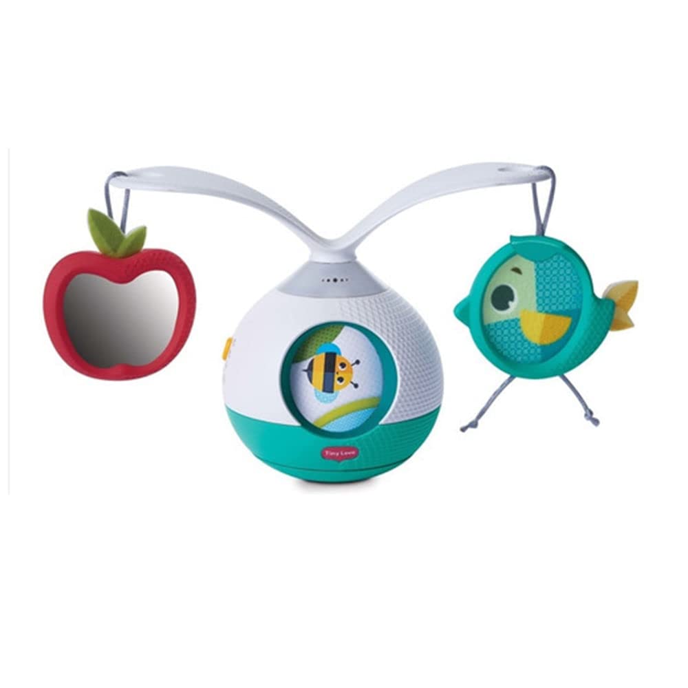 Tiny Love Tummy Time Musical Mobile 2 en 1, Móvil Bebé con Música y Luces, Gira 360°, 0+ Meses, Móvil para Cochecito, Portátil, Móvil Musical Bebé, 3 Modos de Música y Sonido, Meadow Days