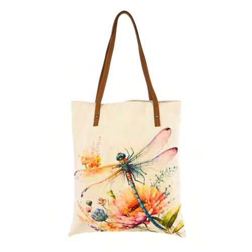Bolsa tote con estampado floral acuarela para mujer miniatura 1