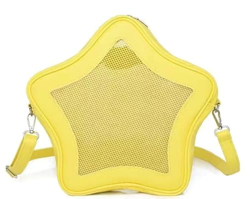 Star Shape Ita Bag Display Crossbody Bag PU Leather Backpack Cute Crossbody Purse Display Clear Shoulder Bag Y2k Cute Handbag