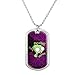 Invader Zim Gir Doom Dance Military Dog Tag Pendant Necklace with Chain