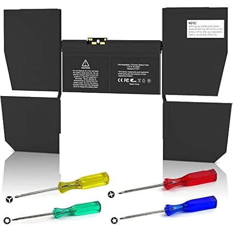 A1527 A1534 A1705 Battery, POWEROWL Laptop Battery for MacBook Retina 12" A1527 Early 2015 2016 Mid 2017 MF855 MJY32 MK4M2 MK4N2LL/A, MJY42LL/A, MF865LL/A, MMGL2LL/A, 661-02267【7.75V 39.71Wh】 Cover