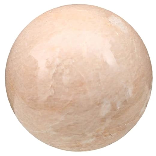 Spiritual Elementz Natural Peach Moonstone Sphere Ball Gemstone for Reiki and Home Decor, Crystals and Healing Stones,(40-50mm) Stone of Emotional Health
