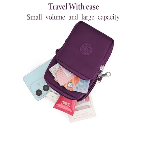 Image of JI Crossbody Phone Bag for Women Mini Wallet Bags with Adjustable Shoulder Strap Wallet Clutch Bag for Girls Zipper Phone Pouch Handbag