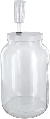 Home Brew Ohio Fermentador completo de boca ancha de vidrio de un galón
