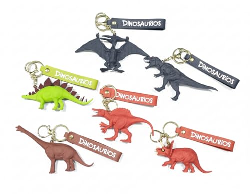 Chaveiro de Dinossauro em Silicone Macio, Pingente para Chaves, Bolsa e Mochila, Acessório Dino (T-REX)