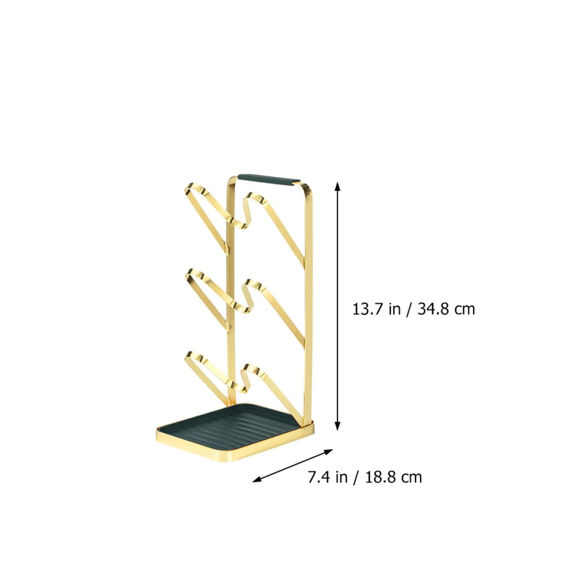 Support de Rangement Cuisine à Trois Niveaux en Pp et Fer, Grosse Capacité, Facile à Utiliser, pour Organiser Couvercles de Casseroles et Accessoires Cuisine