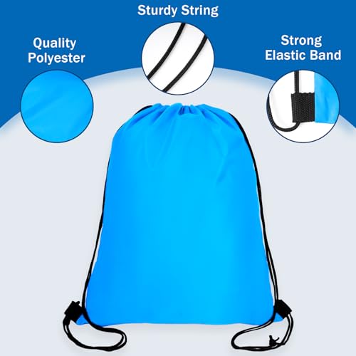 Lzerking Drawstring Backpack Bulk 50 Pcs Drawstring Bags Bulk Nylon Draw String Back Bag for Gift Bag for Men Women, 10 Colors3