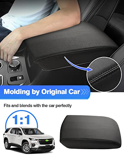 Image of Autorder Center Console Cover for 2018-2024 Chevrolet Traverse Accessories Armrest Cover Anti-Scratch Middle Console Pad Leather Armrest Protector