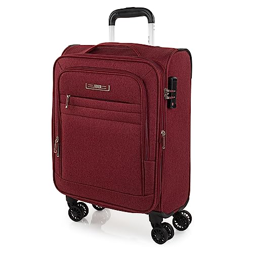 JASLEN - Maletas De Viaje Cabina 55X40X20 Material EVA ligero, Trolley Con Ruedas Maleta De Mano Para Avion Maleta Cabina Equipaje Para Viajes Cortos. Candado de Combinacion TSA compatible Ry, Granate