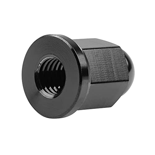 Image of Titanium M6 M8 M10 Dome Head Acorn Nuts for Bicycle Motorcycle Exhaust Pipe Car Pack of 6 (M6, Black)