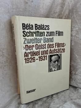 Hardcover Schriften zum Film, 3 Bde., Bd.2, Der Geist des Films [German] Book