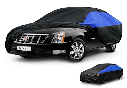 Image of GUNHYI Cadillac Car Cover Custom Fit Cadillac DTS Waterproof All Weather, Lightweight Full Car Cover Outdoor Sun UV Rain Dust Snow Wind Protection.