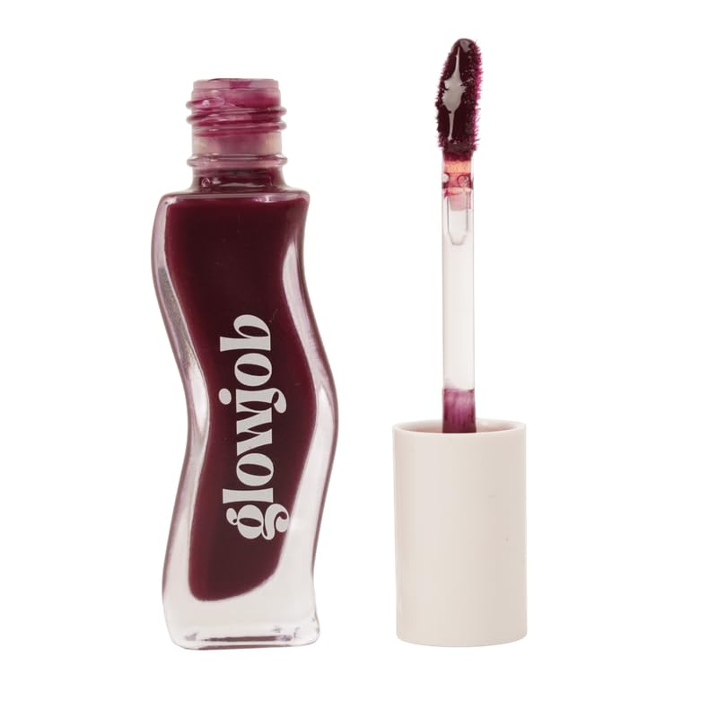 Image of Glowjob Drunk On You Maroon Lip Oil (8gm) - Hydrating Glossy Lip Oil with Sheer Maroon Tint, Lightweight Non-Sticky Shine, Nourishing Soft Stain Finish