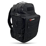 ÜBERLEGENE FEATURES: Laptopfach bis 15,6 Zoll, Vlies-Brillenfach, Klett-Fläche für Patches, Organizer-Pad, Halterung und Ausgang für Trinkblase, Kompressionsriemen mit EasyPull, getOUT-Schnallen.