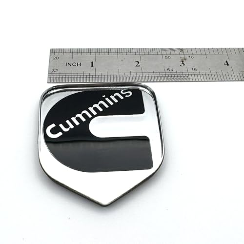 Image of 1Pc Compatible with 2nd Gen 94-02 Front Grille Head Cummin Emblem 3D Badge NamePlate (Chrome Black)